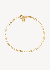 Elegant 1x3 figaro kæde armbånd til mænd og kvinder i guldbelagt sterling sølv fra carré jewellery, perfekt gave til hende under 400 kr