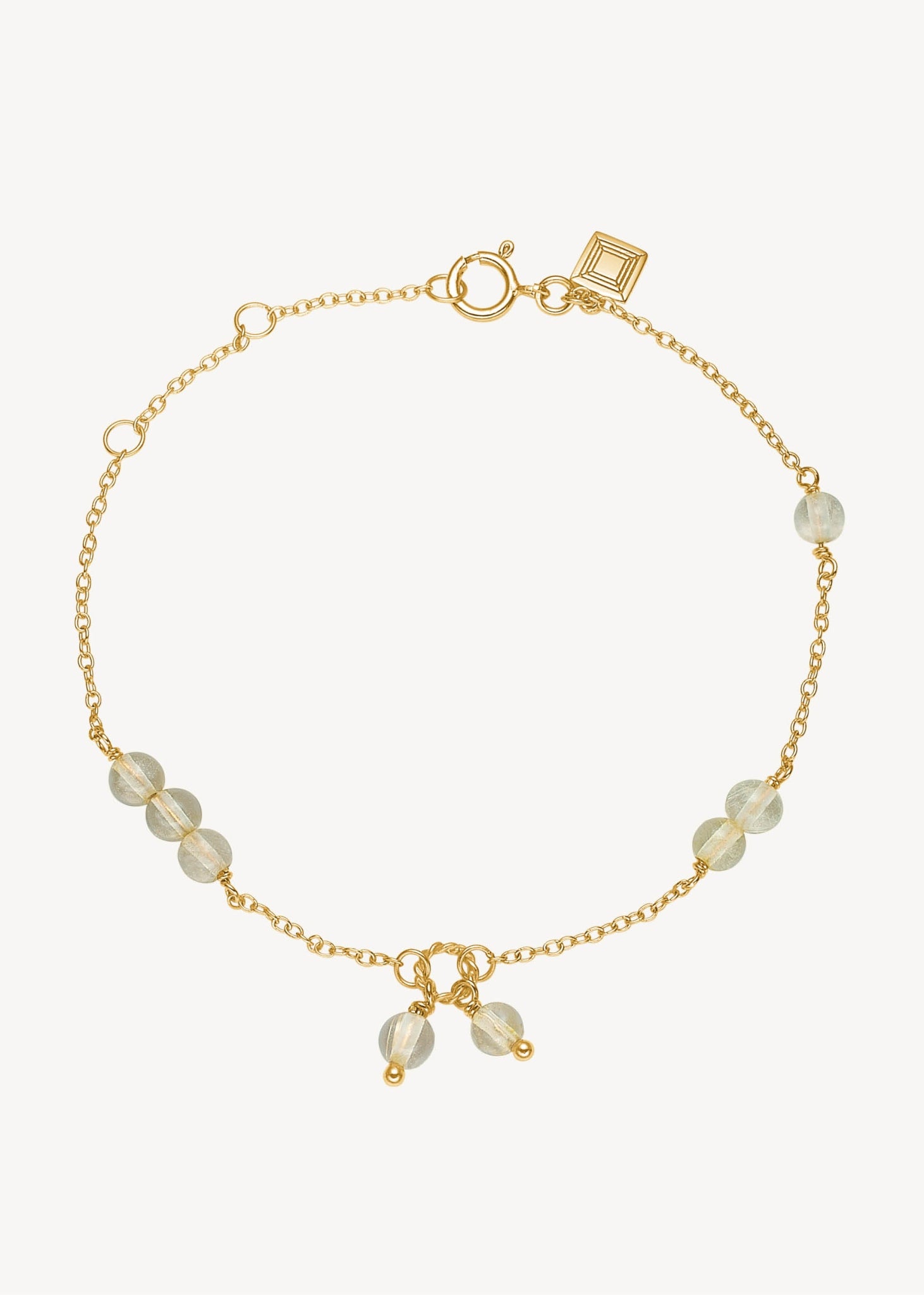 guld armbånd med kæde til kvinder og mænd med rutil kvarts ædelsten, perfekt fest armbånd og gave til hende