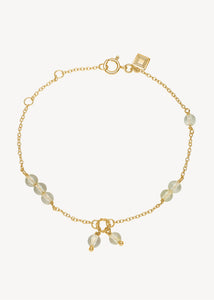 guld armbånd med kæde til kvinder og mænd med rutil kvarts ædelsten, perfekt fest armbånd og gave til hende
