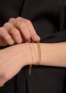 Eiffel armband med labradorit - guldpläterad