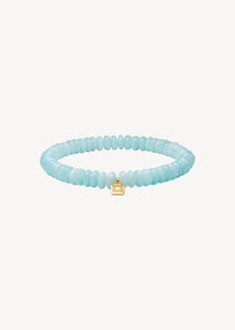 Cresent armband med Amazonit - guldpläterad