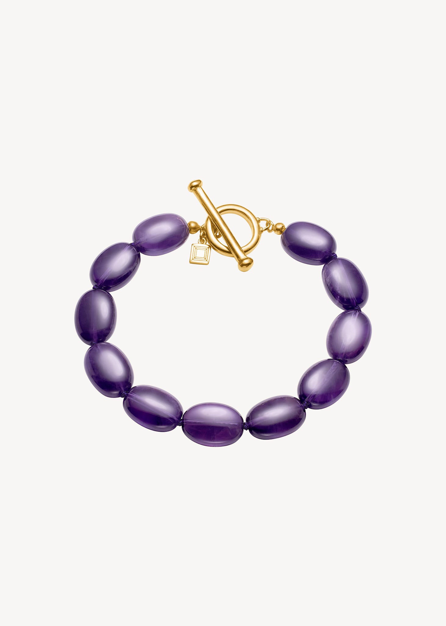 Dragee Midi armband med Ametist - guldpläterad
