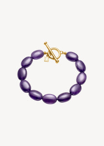 Dragee Midi armband med Ametist - guldpläterad