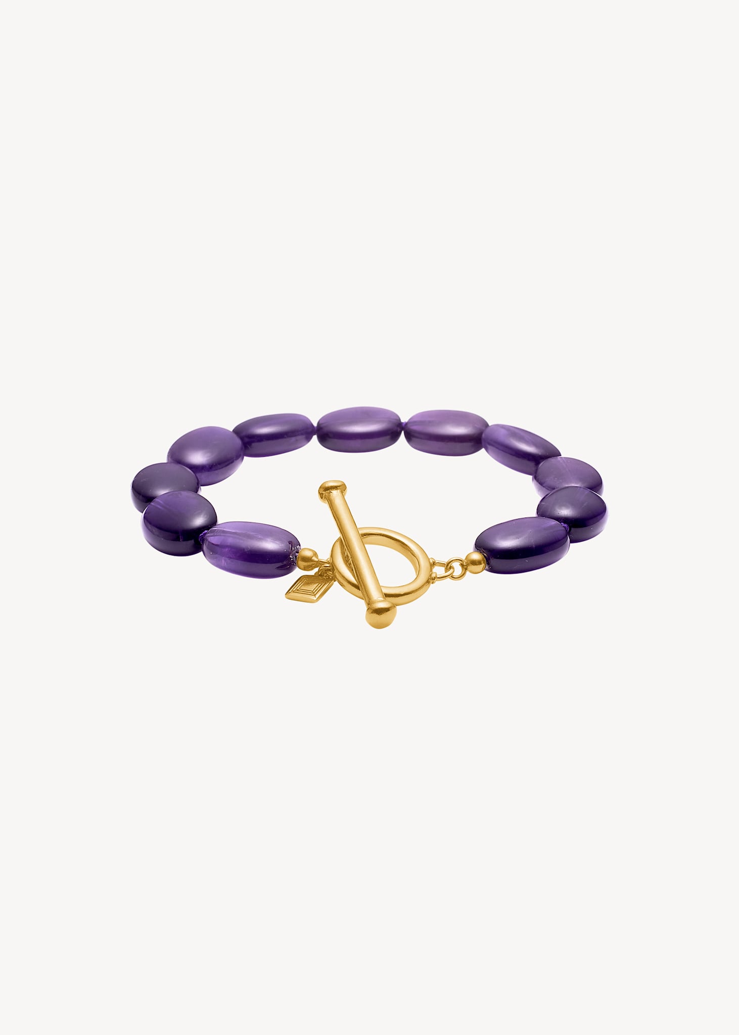 Dragee Midi armband med Ametist - guldpläterad