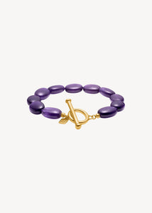 Dragee Midi armband med Ametist - guldpläterad