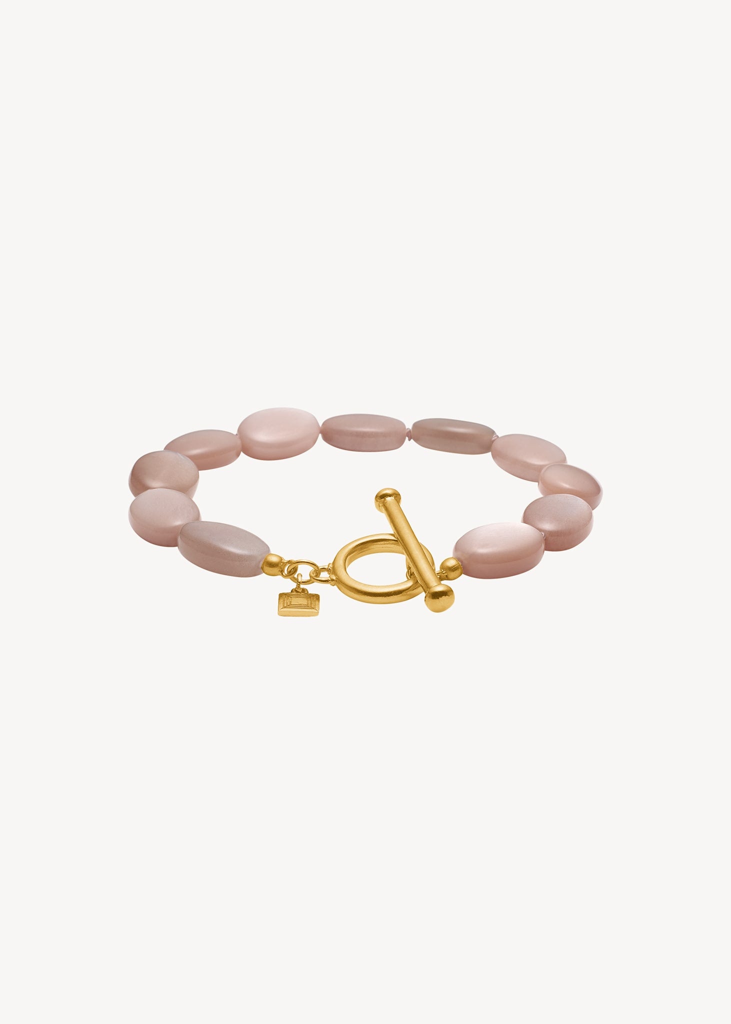 Dragee Midi armband med Sand månsten - guldpläterad