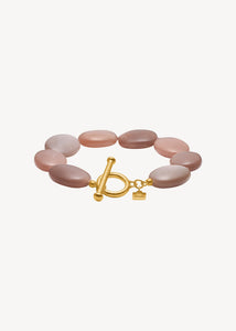 Dragee Maxi armband med Sand månsten - guldpläterad