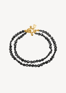 Romy armband med Svart Spinel - guldpläterad