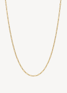 Elegant 1x3 figaro halskæde til vedhæng lavet til mænd og kvinder i guldbelagt sterling sølv fra carré jewellery, perfekt gave til hende under 500 kr