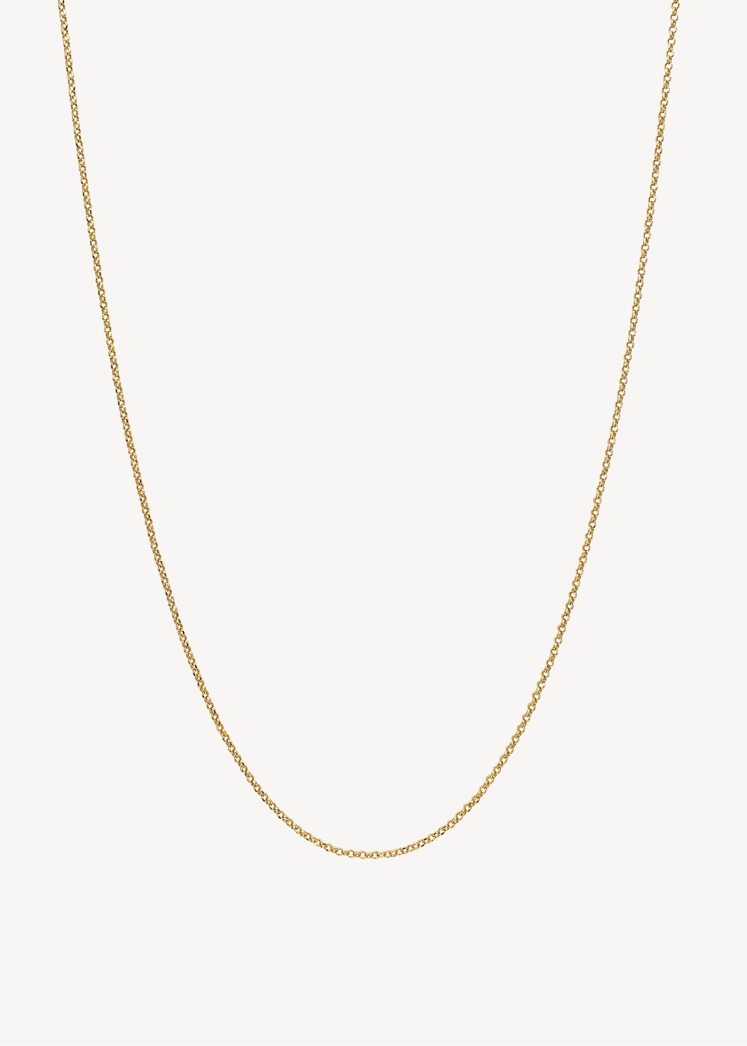 Tynd og enkel whisper halskæde til vedhæng fra carré jewellery i klassisk belcher stil i guldbelagt sterling sølv i 50 cm til mænd og kvinder