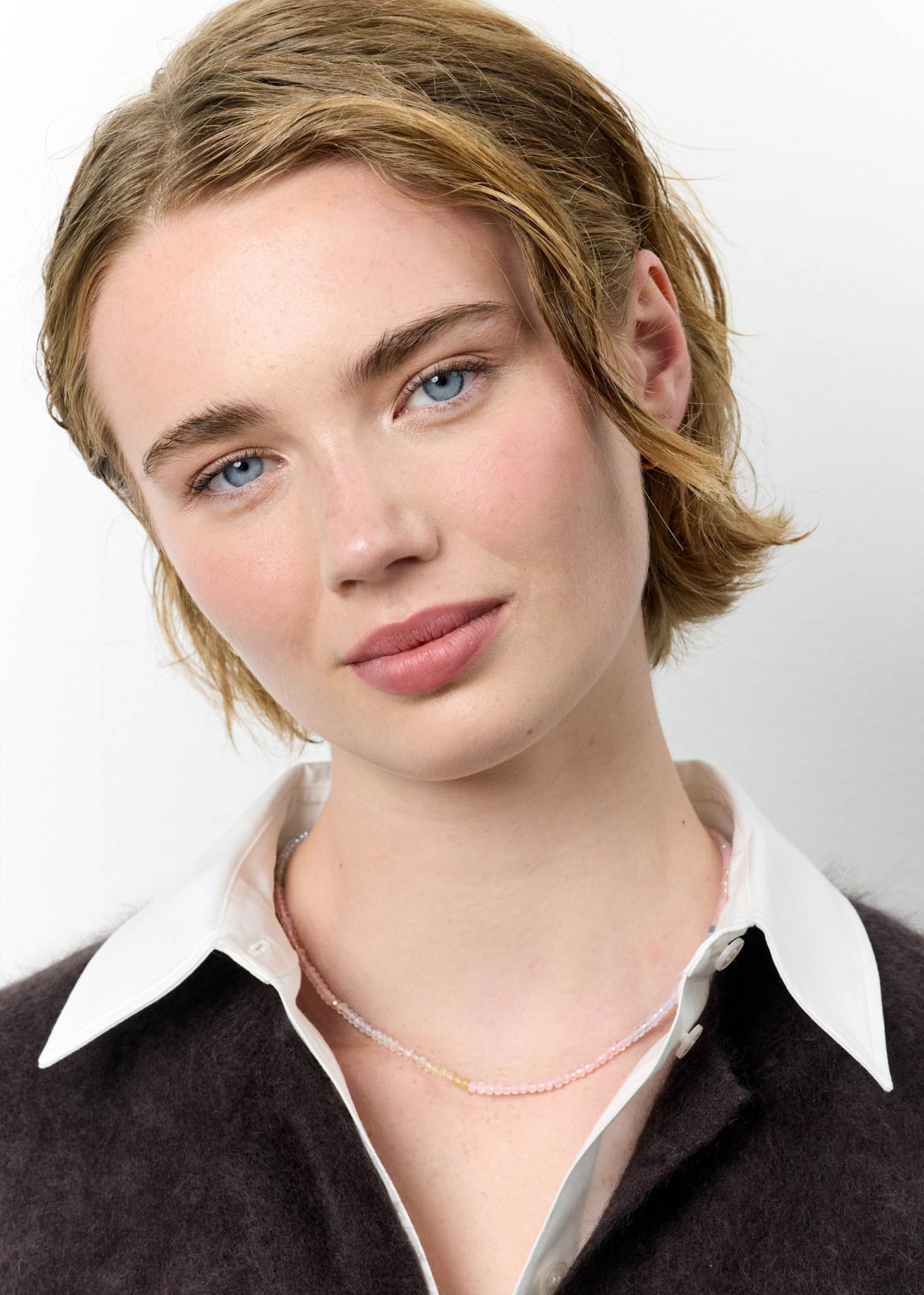 Ombré halsband med Beryl - guldpläterad