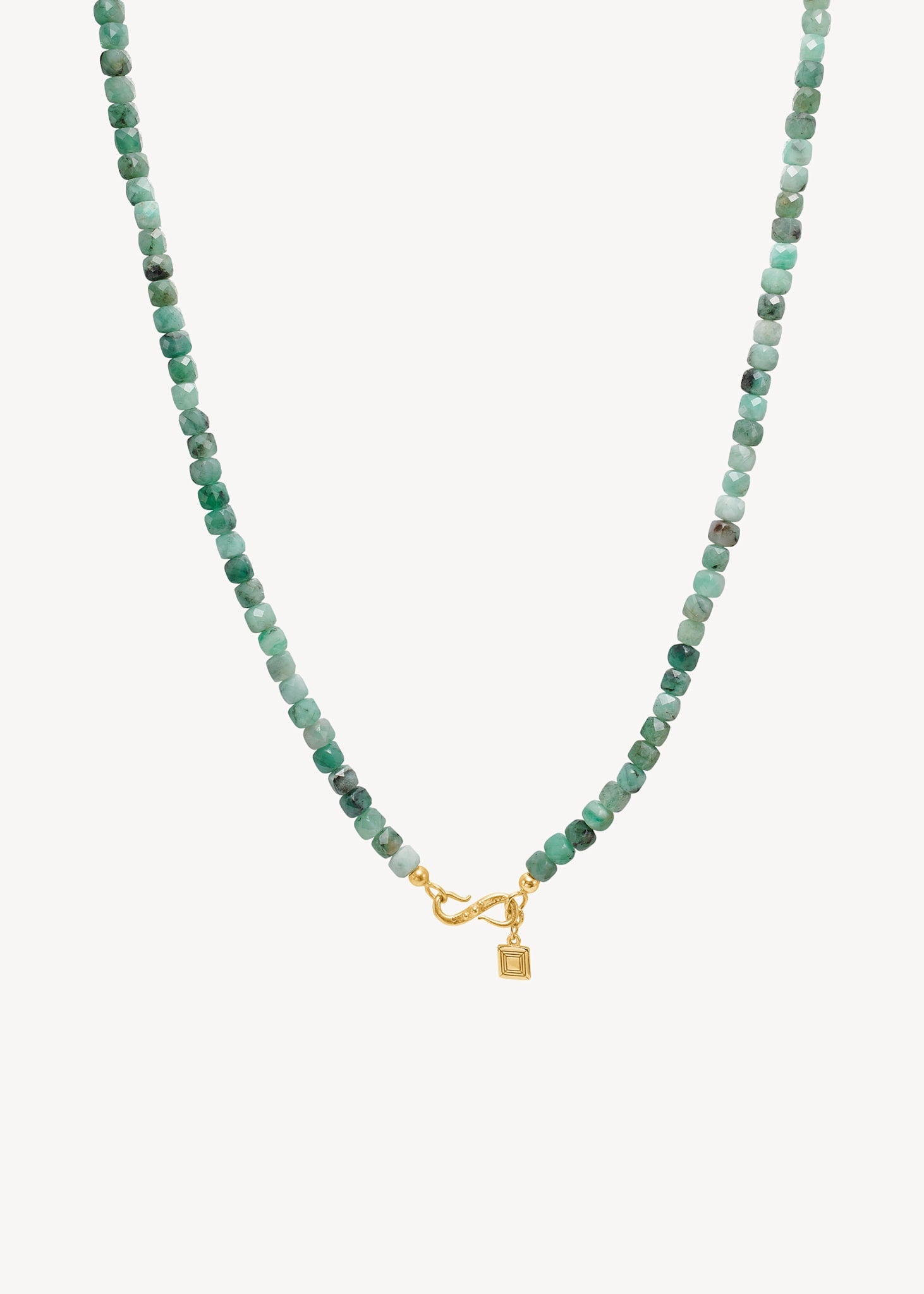 Grace halsband med Smaragd - guldpläterad