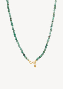 Grace halsband med Smaragd - guldpläterad