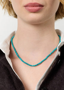 Sea halsband med Turkis - guldpläterad