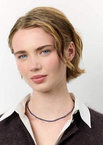 Grace halsband med safir - guldpläterad