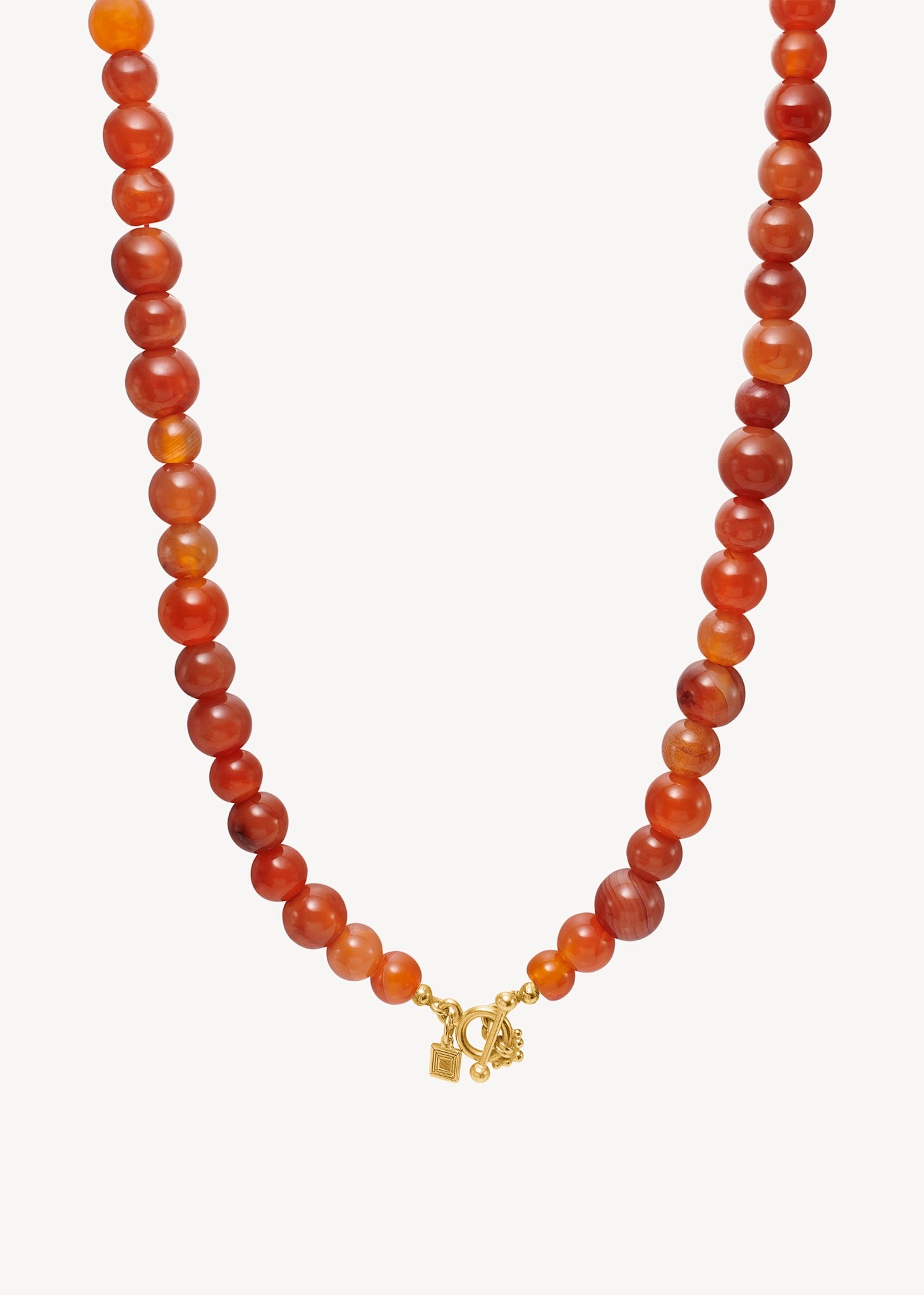 Ines halsband med Karneol - guldpläterad