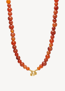 Ines halsband med Karneol - guldpläterad
