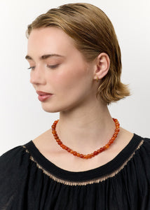 Ines halsband med Karneol - guldpläterad