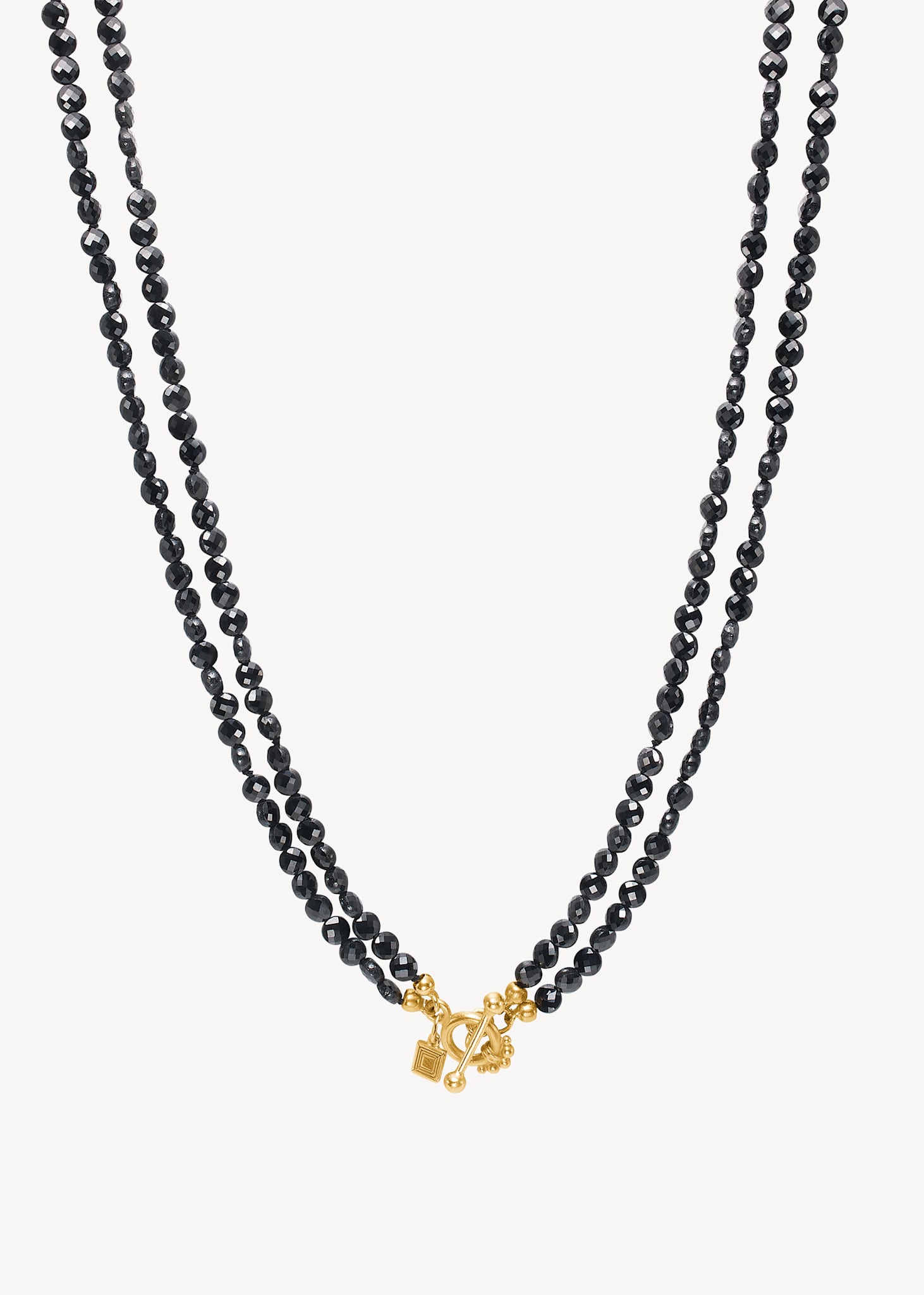 Romy halsband med svart spinel - guldpläterad