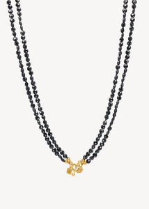 Romy halsband med svart spinel - guldpläterad