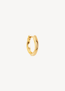 Medium 1,5 cm hoop ørering til charms i guldbelagt sterling sølv med snoet design til ham og hende, perfekt gave til hende og gave til ham 