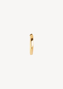 Medium 1,5 cm hoop ørering til charms i guldbelagt sterling sølv med snoet design til ham og hende, perfekt gave til hende og gave til ham 