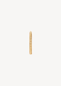Medium hoop ørering til charms i guldbelagt sterling sølv med antikt inspireret mønster, perfekt gave til hende, gave til ham og gave til konfirmanden 