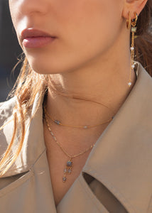 Paloma halsband med Labradorit - guldpläterad