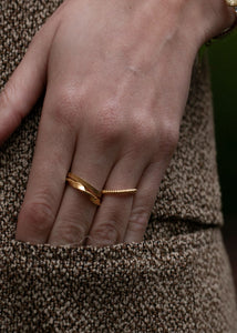 Braid ring - guldpläterad