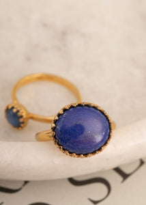 Ceos ring med Lapis Lazuli - guldpläterad