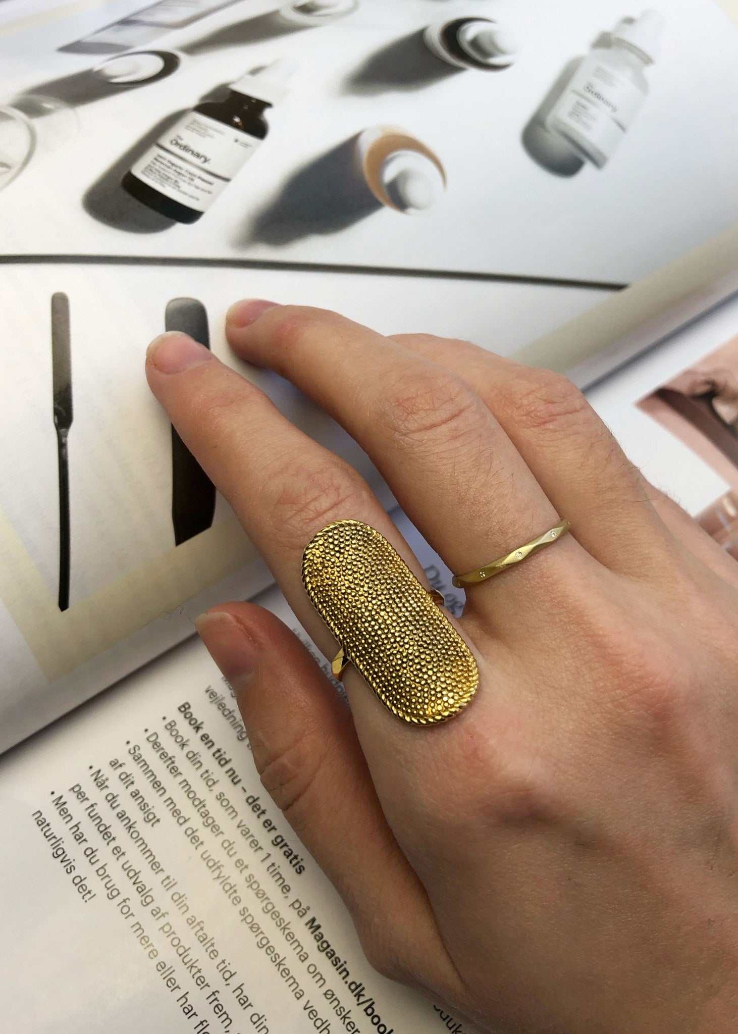 Shield ring - guldpläterad
