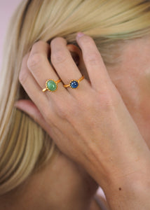 Lana ring med Aventurin - guldpläterad