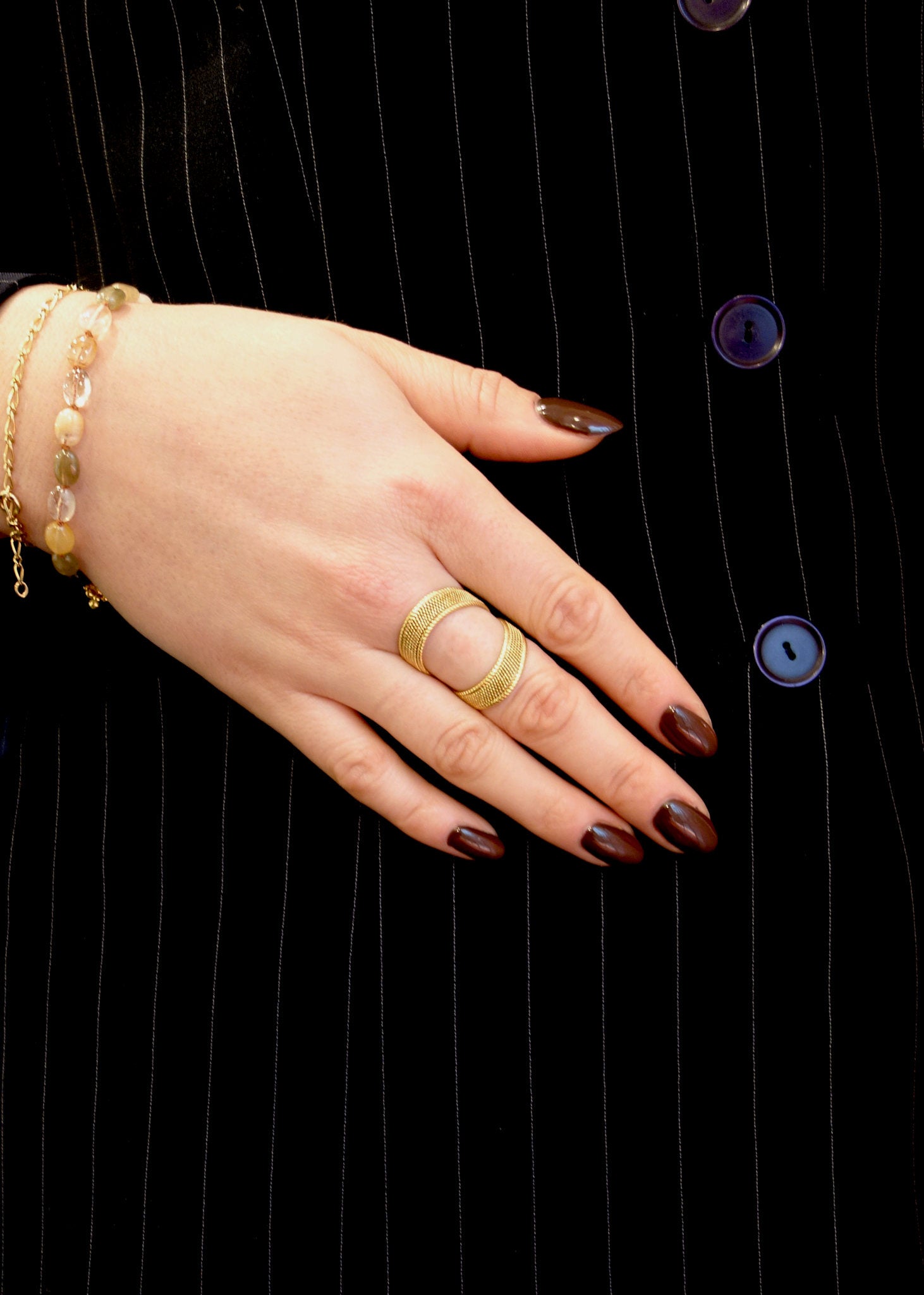 Shielded ring - guldpläterad