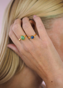 Zoë ring med Kyanit - guldpläterad