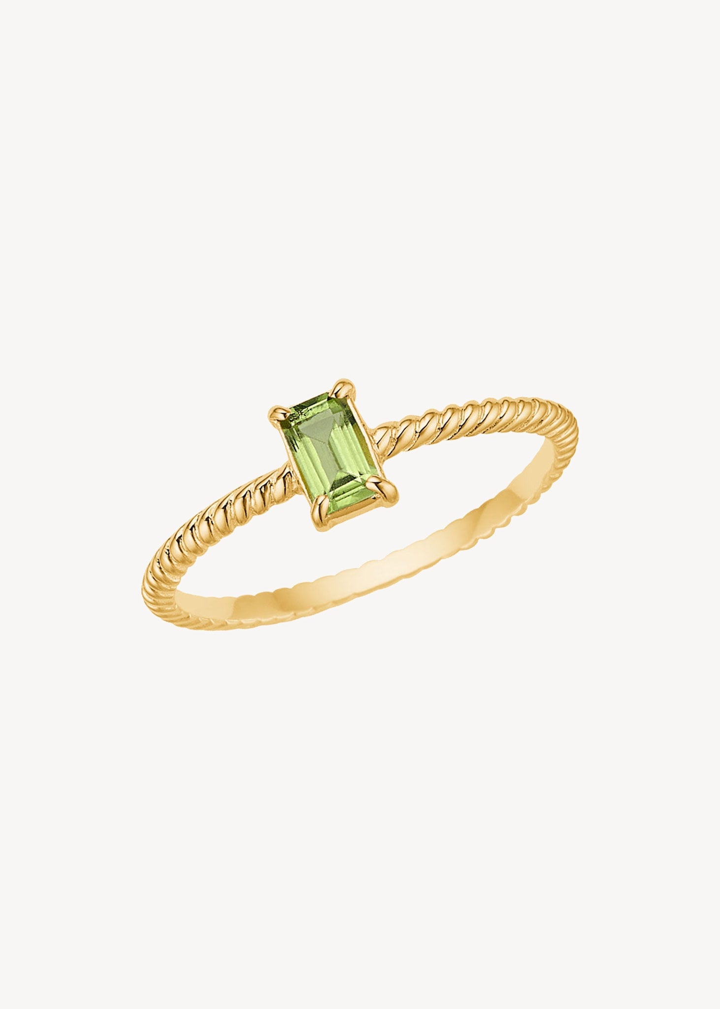 Alaia-ring med peridot - guldpläterad
