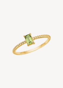 Alaia-ring med peridot - guldpläterad