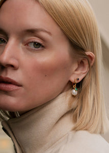 Nina örhängen med iolit - guldpläterad