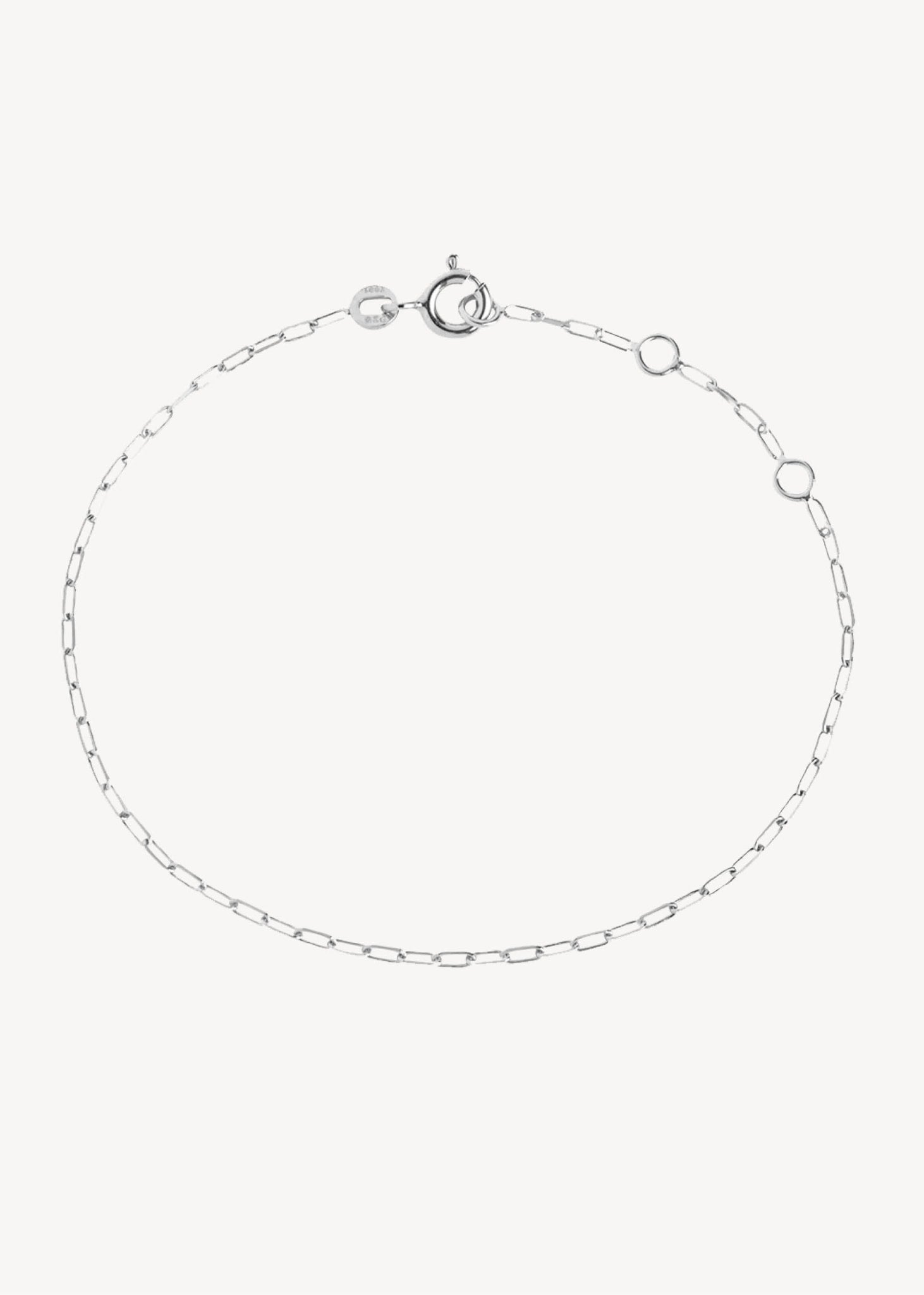 Delikat garland armbånd fra carré jewellery i 925 sterling sølv med 1x1 tynde figaro viklinger led,  smuk gave til hende og ham 