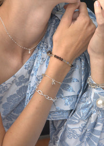 Link armband 18cm - silver
