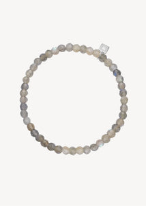 Smukt ædelstensarmbånd med carré tag i sterling sølv i slip on stil til mænd og kvinder med spirituelle labradorit ædelsten, perfekt gave til hende under 900 kr 