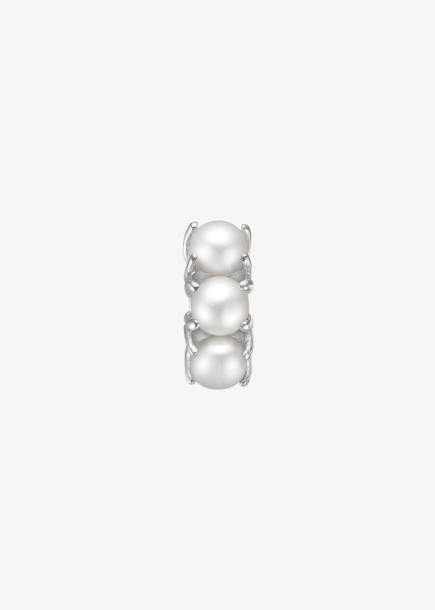 GEM hoop med Pärla 1cm - silver