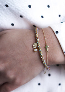 Ädelstenshänge med vit opal - silver