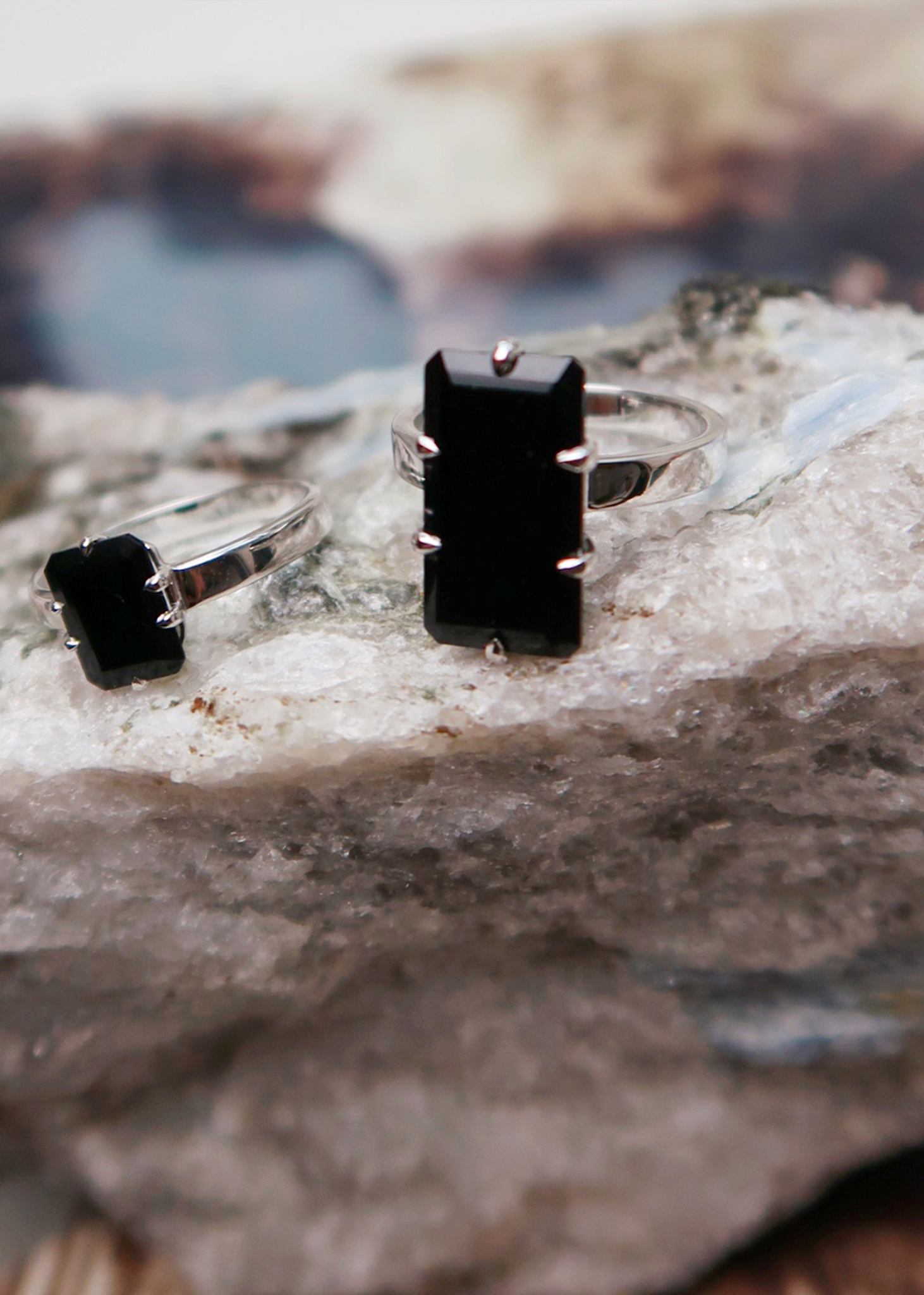 Courage ring med svart agat - silver