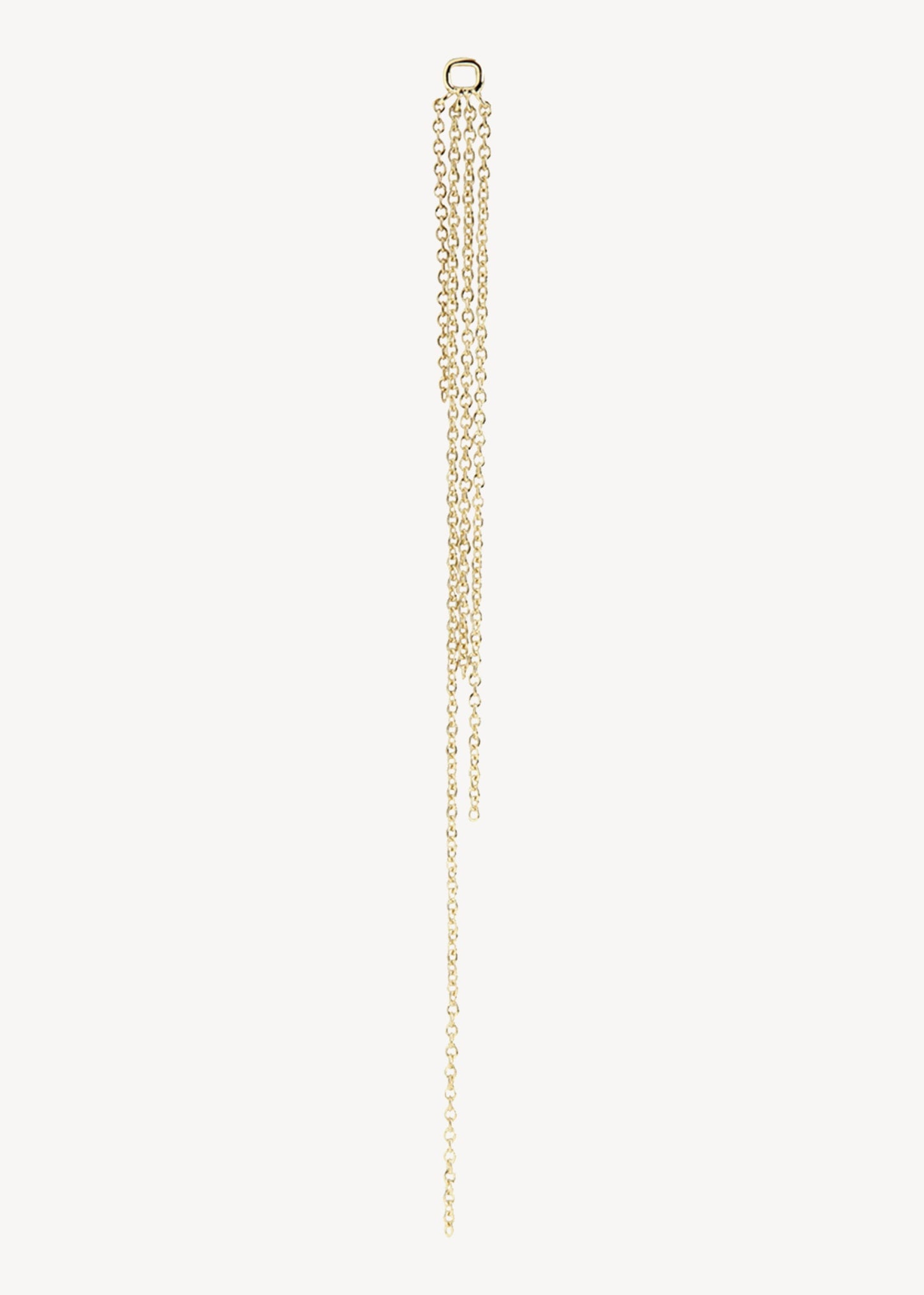 Langt charm til hoops og charms i ægte 10 karat guld med lange fine kæder til hængeøreringe, perfekt gave til hende 