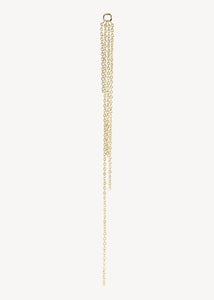 Langt charm til hoops og charms i ægte 10 karat guld med lange fine kæder til hængeøreringe, perfekt gave til hende 