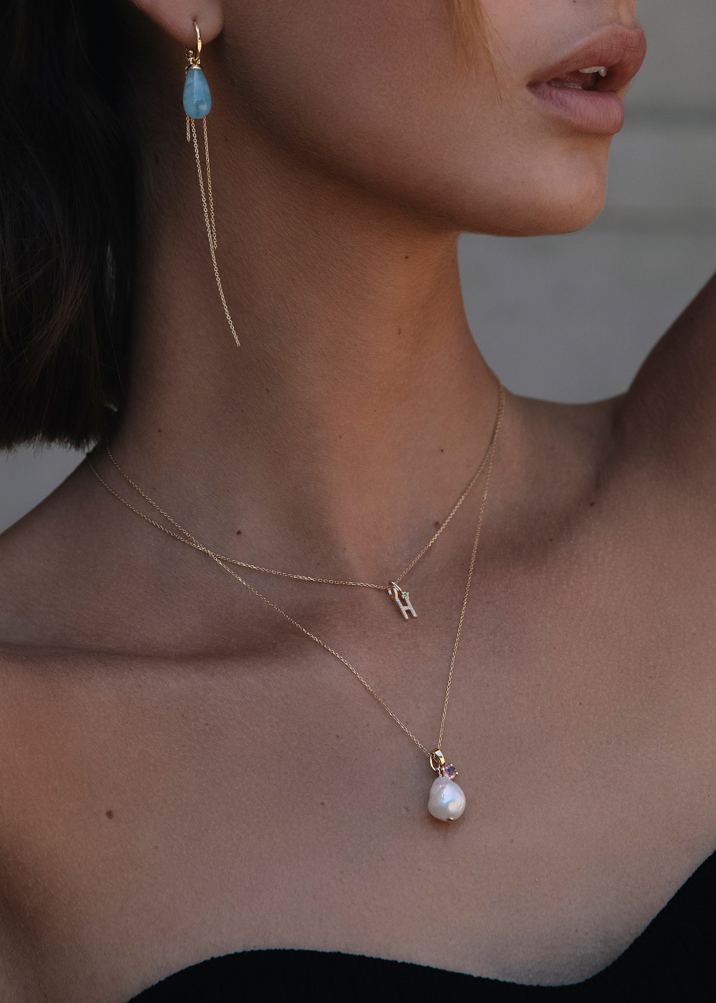 10-karat Rainbow hänge med Pink Turmalin