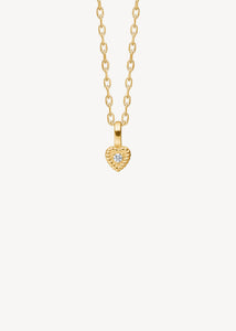 10-karat Amor hänge med diamant