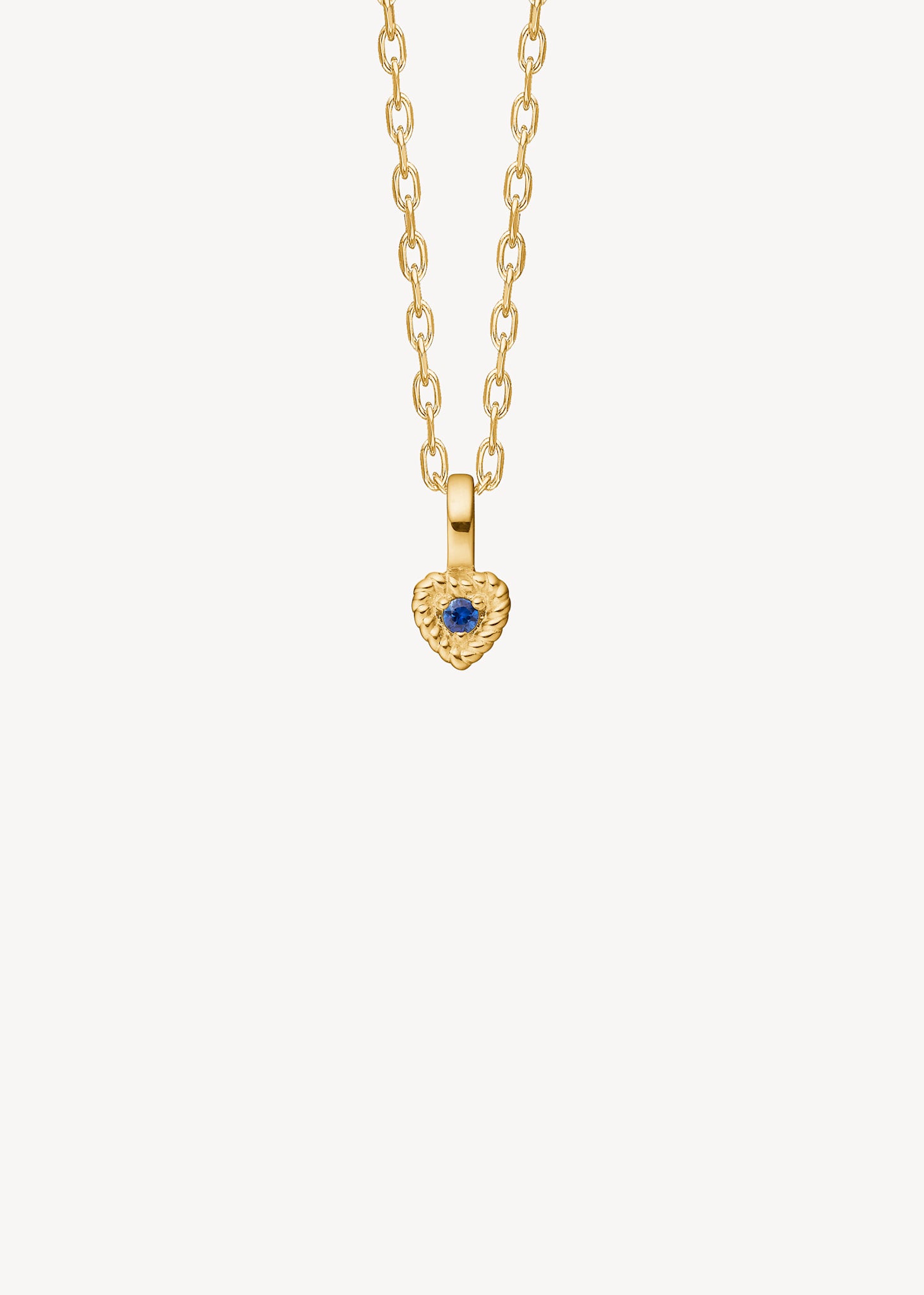 10-karat Amor hänge med Blå Safir