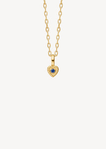 10-karat Amor hänge med Blå Safir