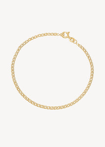 Smukt armbånd i 9 karat ægte guld med cuban rombo led til mænd og kvinder, den perfekte gave til hende der har alt og gaven til ham i guld 